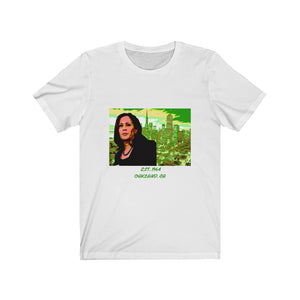 Kamala Harris "Oakland, CA" Unisex Short Sleeve Tee Shirt. Green