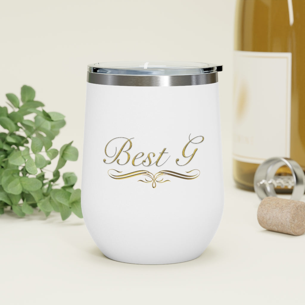 Best G 12oz Insulated Wine Wedding Party Tumbler for Best Man